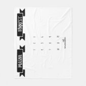 Twin Modern kijken me groeien mijlpaal foto prop Fleece Deken (Voorkant)