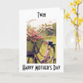 "TWIN" MOEDERDAG VOOR EEN HEEL BIJZONDERE MOEDER KAART (Gele Bloem)