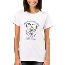 Twin Mom T-shirt | Dubbel de liefde Moederdag Gi