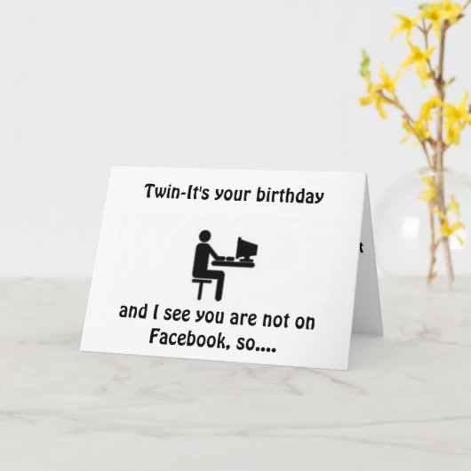 ***TWIN***-NIET OP FACEBOOK ZODAT ER EEN KAART VOO (Gele Bloem)