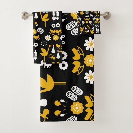 Twin non-gender stalkbevalling bad handdoek (Insitu)