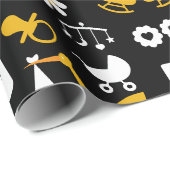 Twin non-gender stalkbevalling cadeaupapier (Rol Hoek)