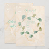 Twin Oh Babies Baby shower Uitnodiging (Voorkant / Achterkant)