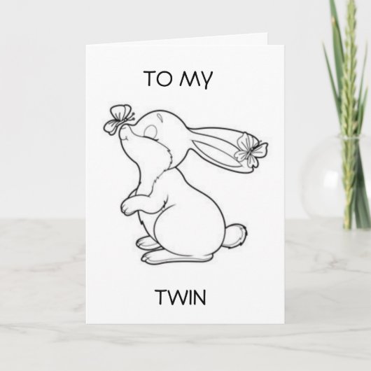 **TWIN** OP JE ***VERJAARDAGSKAART*** KAART (Voorkant)