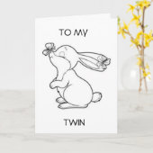 **TWIN** OP JE ***VERJAARDAGSKAART*** KAART (Gele Bloem)