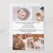 Twin Overjoyed Dank u foto geboorte Aankondiging (Achterkant)