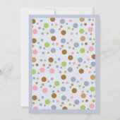 Twin Owl Baby shower Invitation Kaart (Achterkant)