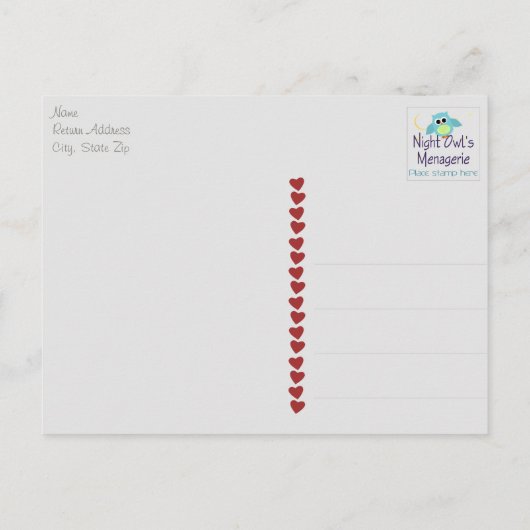 Twin Owls Baby shower Bedankt Briefkaart (Achterkant)