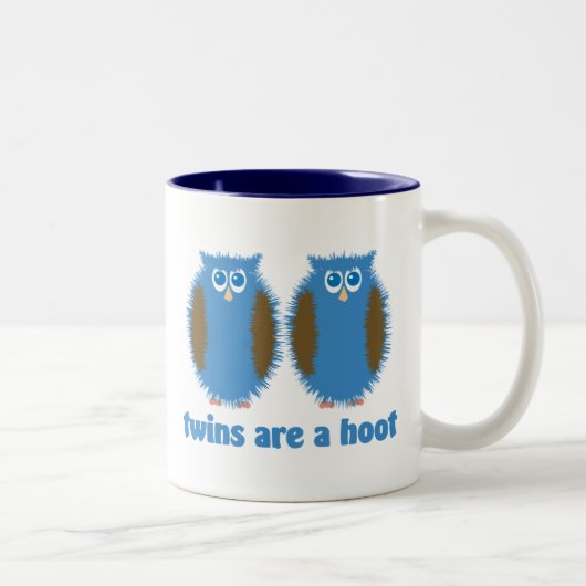 Twin Owls Blue Tweekleurige Koffiemok (Rechts)