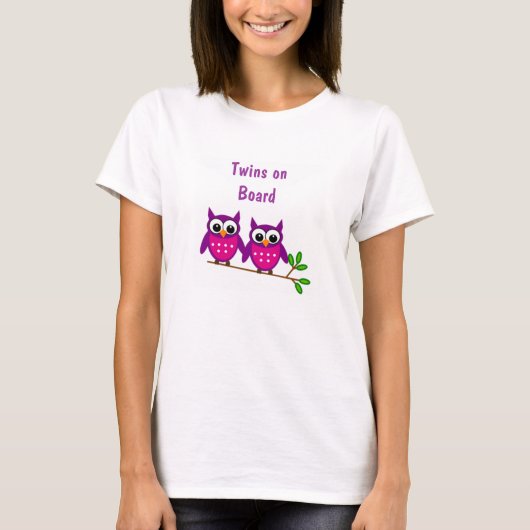 Twin Owls Materschap T-Shirt (Voorkant)
