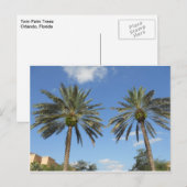 Twin Palm Trees Briefkaart (Voorkant / Achterkant)