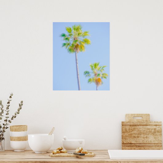 Twin Palms in zachte focus Poster (Keuken)