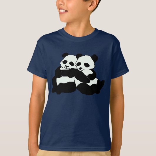 Twin Panda Beren Kinder Shirt (Voorkant)