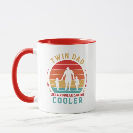 Twin Papa Retro Sunset Koffie Mok (Links)