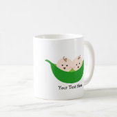 Twin Pea Pods (aanpasbaar) Koffiemok (Voorkant rechts)