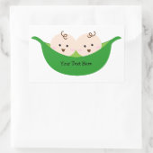 Twin Pea Pods (aanpasbaar) Rechthoekige Sticker (Tas)