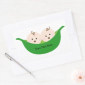Twin Pea Pods (aanpasbaar) Rechthoekige Sticker (Envelop)