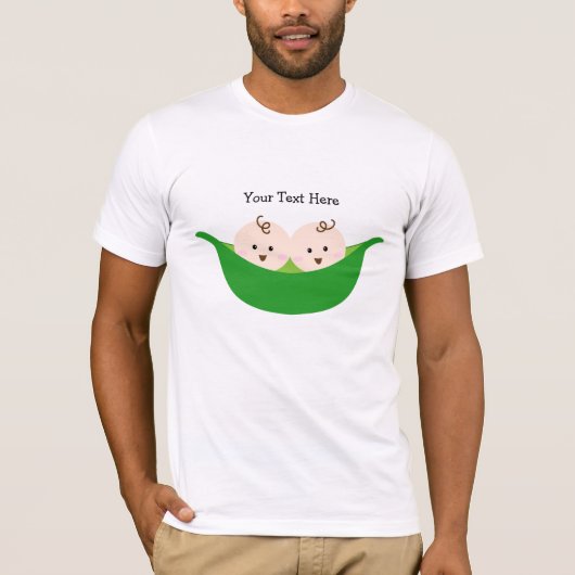 Twin Pea Pods (aanpasbaar) T-shirt (Voorkant)