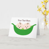 Twin Pea Pods (customizable) Kaart (Gele Bloem)