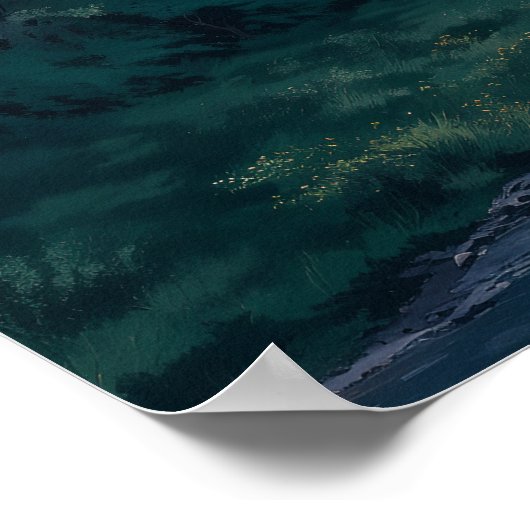 Twin Peak Herfsten - Serene schilderachtige landsc Poster (Hoek)