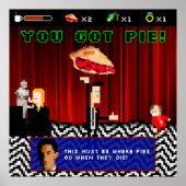 Twin Peaks Retro Video Game Poster - Black Lodge (Voorkant)