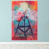 Twin Peaks Sutro Overload San Francisco Canvas Afdruk (Insitu (Houten vloer))