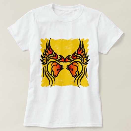 Twin Pegasus T-shirt (Design voorkant)