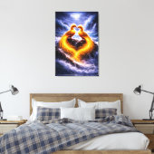 Twin Phoenixes of Eternal Light Canvas Afdruk (Insitu (Slaapkamer))