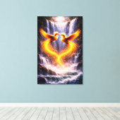 Twin Phoenixes of Eternal Light Canvas Afdruk (Insitu (Houten vloer))