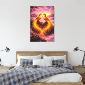 Twin Phoenixes of Eternal Light Canvas Afdruk (Insitu (Slaapkamer))