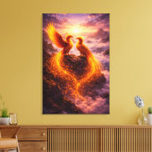 Twin Phoenixes of Eternal Light Canvas Afdruk (Insitu (Woonkamer))