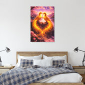 Twin Phoenixes of Eternal Light Canvas Afdruk (Insitu (Slaapkamer))