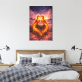 Twin Phoenixes of Eternal Light Canvas Afdruk (Insitu (Slaapkamer))