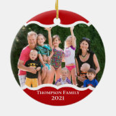 Twin Photo Red-keramiek Keramisch Ornament (Achterkant)