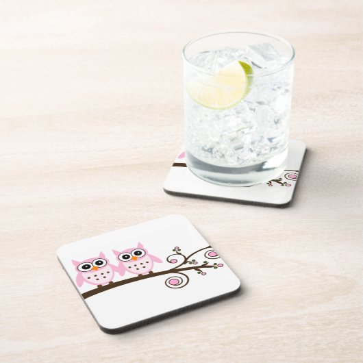 Twin Pink Ownership on Brown Branch Onderzetter (Rechterzijde)