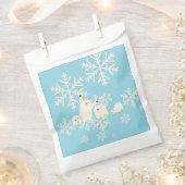 Twin Polar Beren Baby shower Bedankzakje (Geknipt)