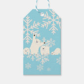 Twin Polar Beren Baby shower Cadeaulabel (Voorkant)