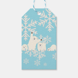 Twin Polar Beren Baby shower Cadeaulabel