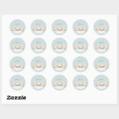 Twin Polar Beren Double Snuggles Baby shower Ronde Sticker (Vel)