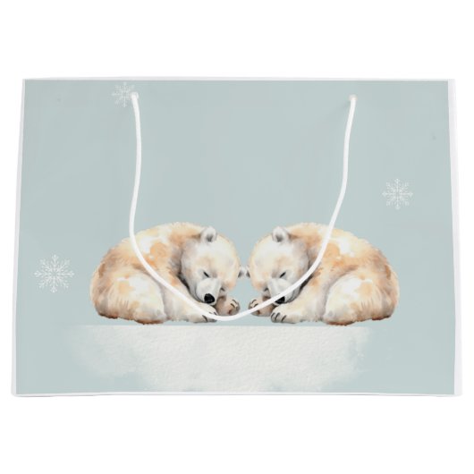 Twin Polar Beren Dubbele Snuggles Groot Cadeauzakje (Voorkant)