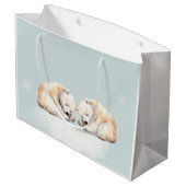 Twin Polar Beren Dubbele Snuggles Groot Cadeauzakje (Achterkant Gekanteld)