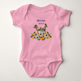 Twin Ponies Baby B met naam Romper