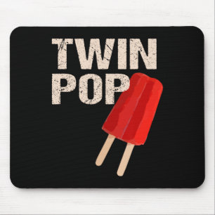 Twin Pop Shirt Cadeau voor opa Tweeling vader vade Muismat