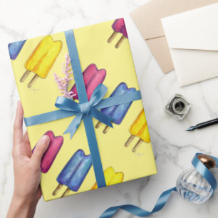 Twin Poppen Popsicles Ice Lolly Lollies Summertime Cadeaupapier