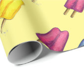 Twin Poppen Popsicles Ice Lolly Lollies Summertime Cadeaupapier (Rol Hoek)