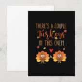 Twin Pregnancy Announcement Baby Reveal Thanksgivi Kaart (Voorkant / Achterkant)