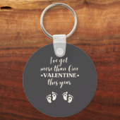 Twin Pregnancy Announcement Gift For Pregnant Frie Sleutelhanger (Voorkant)