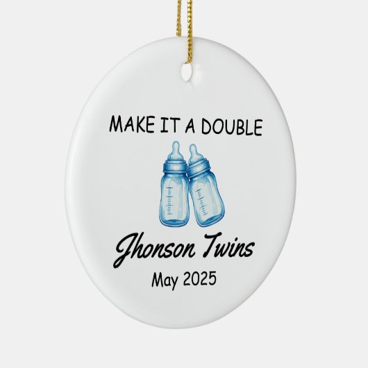 Twin Pregnancy Announcement Ornament (Rechts)