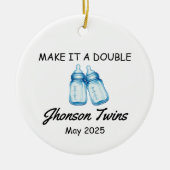 Twin Pregnancy Announcement Ornament (Voorkant)