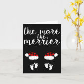 Twin Pregnancy Christmas Pregnant Women The More T Kaart (Gele Bloem)